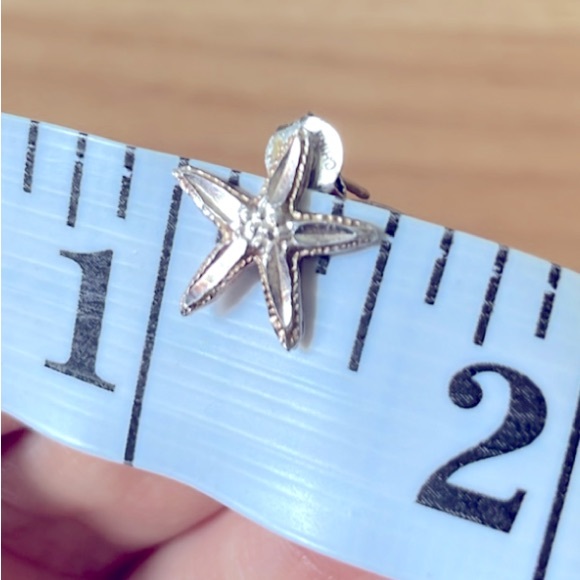 Sterling Silver Starfish Studs. - Picture 6 of 6